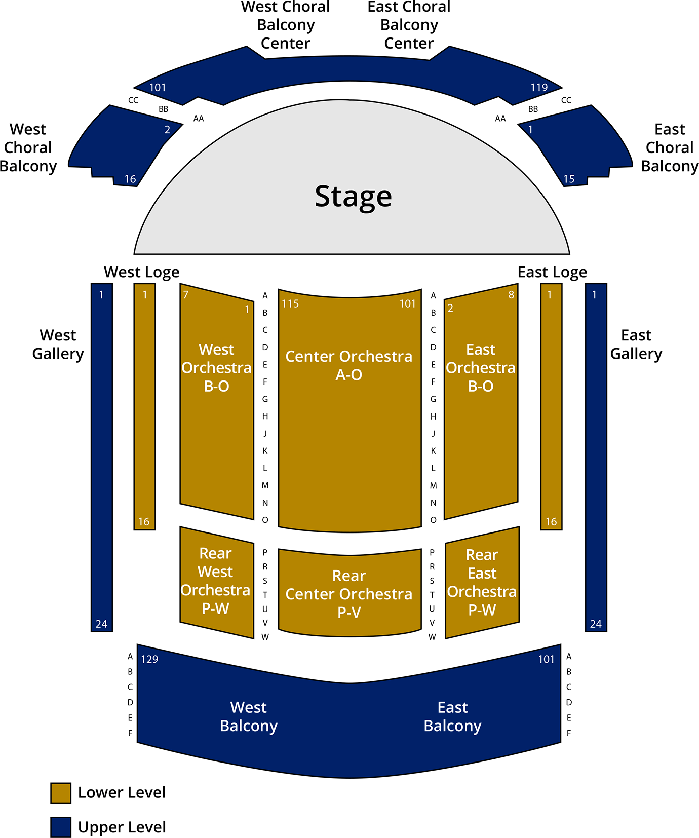 Emerson Concert Hall seating chart